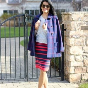 Old Navy Plaid Peacoat